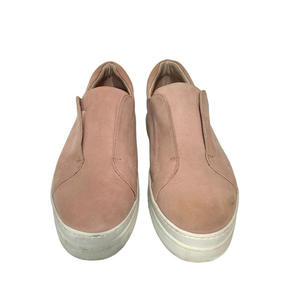J/Slides Leather Slip On Platform Sneakers Sz 8.5 Pink - Picture 6 of 10